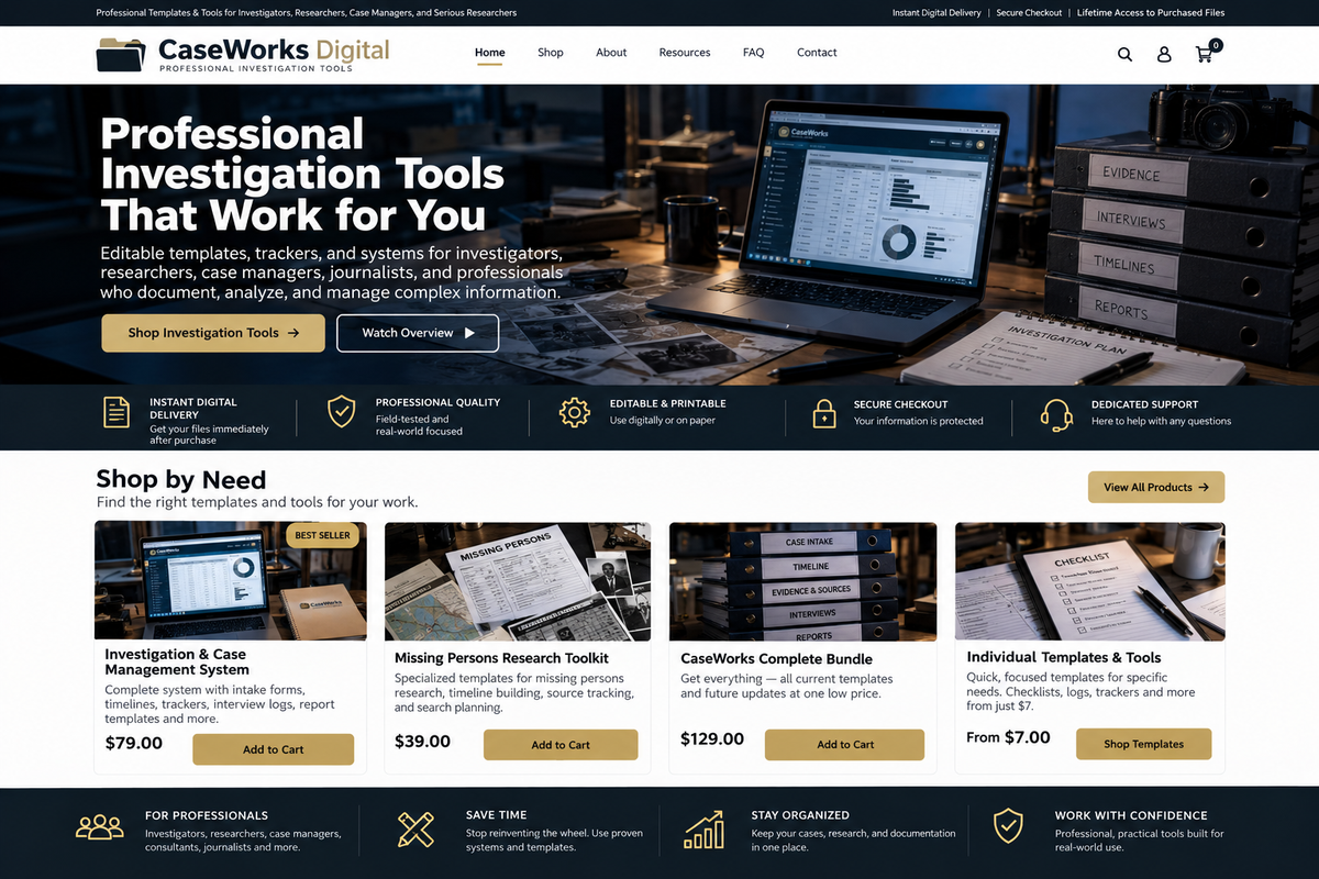 CaseWorks Digital Investigation and Case Management System